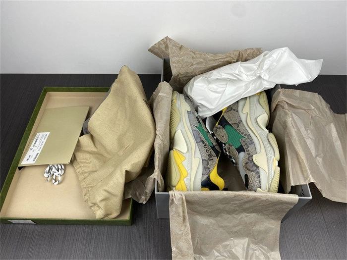 Popular Gocci x BLCG The Hacker Project Triple S Beige Green Yellow  681067 UMO20 4435