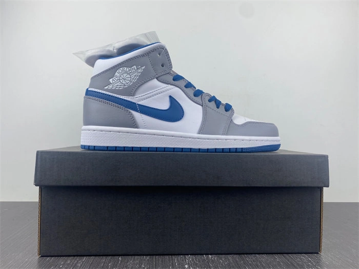 Comfortable Jordan 1 Mid True Blue Cement DO8423- 3690