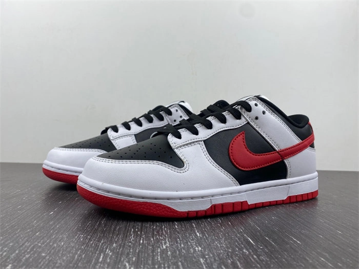 Nike Dunk Low Retro White Black University Red FD9762- SmoothTexture 4638