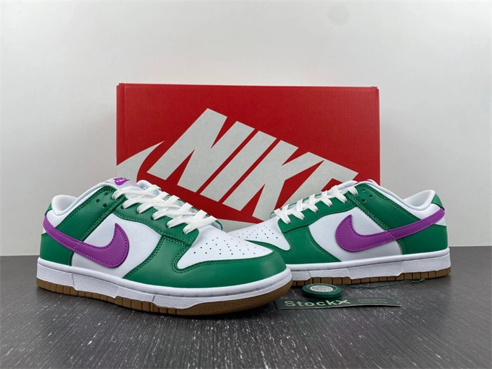 Nike Dunk Low White Stadium Green Fuchsia  FD9922- DailyWear 4610